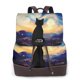 thumbnail image 1 of Easygdp Cat Under Starry Skies Mochila de Cuero para Mujeres, Bolso de Hombro, Bolsos de Mano de Moda para Trabajo y Viajes, 1 of 4
