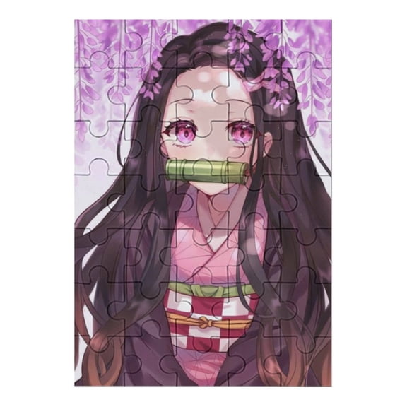 Kamado Nezuko Jigsaw Puzzle, Wood Puzzles Adult, 35 PCS Jigsaw Puzzle Perfect for Game Nights
