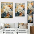 thumbnail image 4 of Designart "Elegance Of Blue And White Mum Flowers I" Mums Floater Framed Wall Decor, 4 of 5