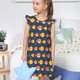 thumbnail image 4 of Fotbe Cute Puffer Fish Vestido de Dormir para Niñas de 3 a 10 Años, Mangas Cortas, Estilo Princesa, Pijama Camisón con Mangas Voladas-X-Large, 4 of 6