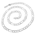 thumbnail image 2 of Genuine Solid Sterling Silver 6MM Figaro Link .925 ITProLux Necklace Chains 16" - 30", Silver Necklace for Men & Women, Made In Italy, Capital Jewelry, 2 of 5