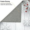 thumbnail image 6 of Dish Drying Mat Snowflake Winter White Berry Absorbent Microfiber Non Slip Quick Dry Heat Resistant Holiday Decorative Kitchen Counter Mat for Plates Cups Glasses 16x18 Inch, 6 of 8