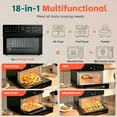 thumbnail image 3 of GINOST 32 QT (7.9 gal) Air Fryer Grill Combo – 1800 W, 20-in-1 Multi-Function Oven with 360° Circulation, Dual Presets, 13″ Pizza Pan & 7 Accessories, Transparent Door, 3 of 8