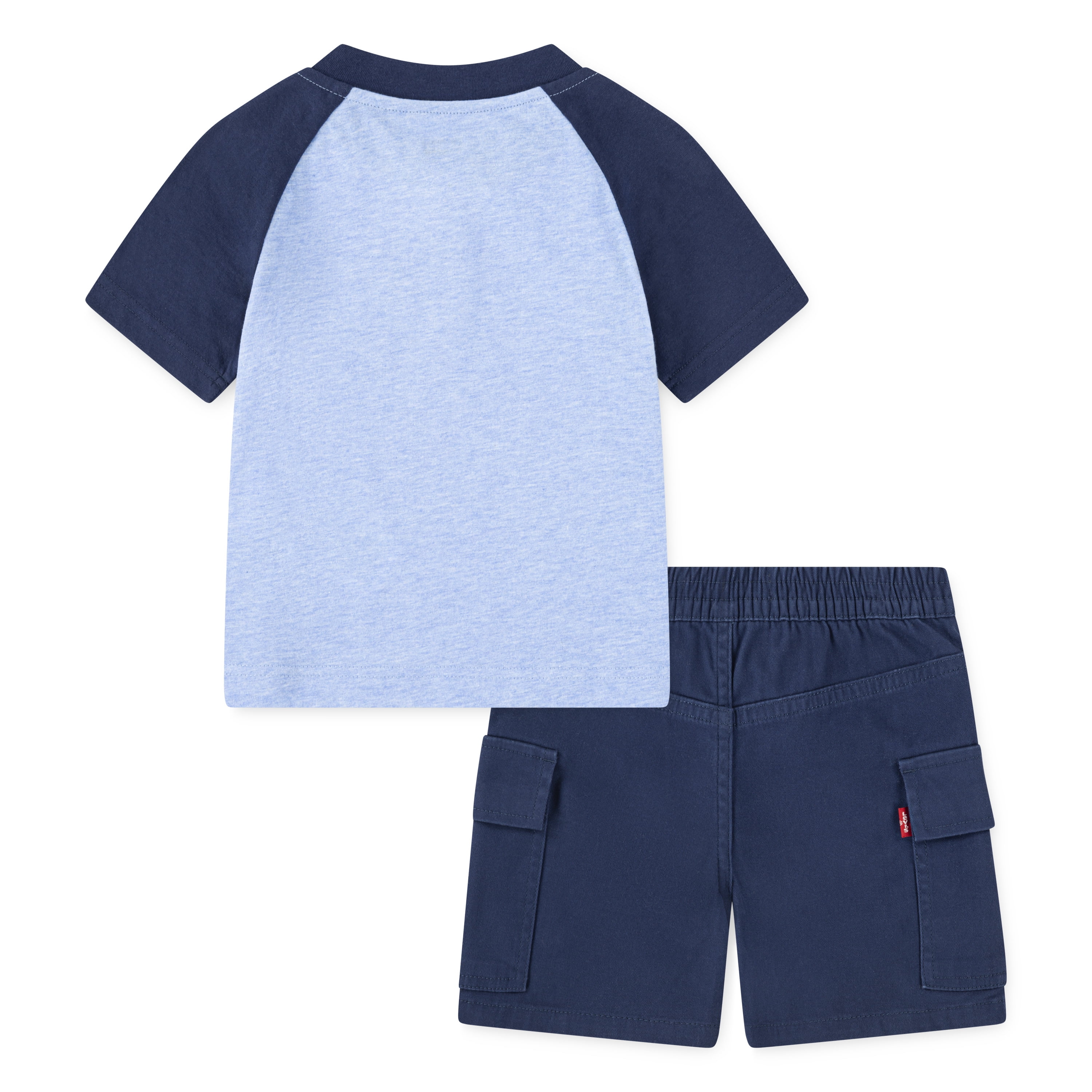Levi's Toddler Boys Raglan Henley Tee & Cargo Short Set, Sizes 2T-4T