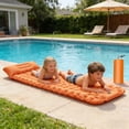 thumbnail image 6 of Kdkad Inflatable Sleeping Pad with Built-In Foot Pump, 75.9×26.7 Inch Waterproof Camping Air Mattress, Lightweight Polyester Portable Sleeping Mat with Storage Bag for Hiking Backpacking, 6 of 7