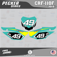 thumbnail image 2 of Kalair GFX Graphics Kit for Honda CRF110F (2019-2024) Pecker Series, 2 of 5