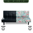 thumbnail image 4 of Yuyamidu Floral Futon Cover Armless Sofa Covers Soft Futon Covers Slipcover with Elastic Edge Waterproof Sofa Bed Slipcover Protector Gift for Holiday, 4 of 8