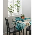 Square/Round Tablecloth 60x60inch, Sea Turtle, Vinyl Table Covers