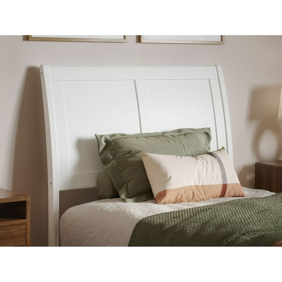 AFI Portland Headboard with Attachable Charger White Painted Twin