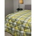 thumbnail image 2 of Plaid Down Alternative Comforter, Classical Retro Style Pastel Tone Repeating British Style Pattern, Microfiber Quilt for All Season, 5 Sizes, Mustard Pale Grey, by Ambesonne, 2 of 3