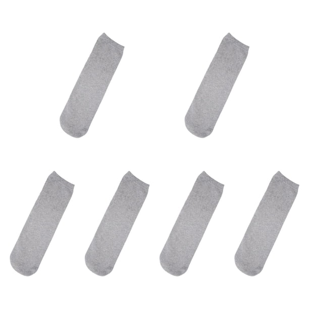 6x Calcetines protésicos, protección para muñones, absorción del sudor, algodón, transpirables, protección elástica, calcetines para amputados, gris