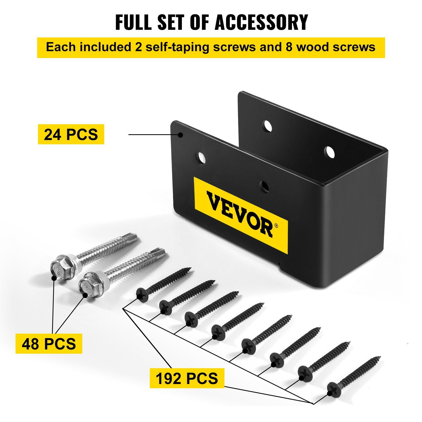 CAFORKP 24-Pack of 3.7-Inch Concealed Flange Joist Hangers, 2x4 Face Mount Brackets, Weather-Resistant Powder Coated Steel for Decks & Outdoor Accents