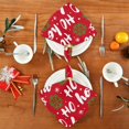 thumbnail image 4 of GZHJMY Christmas Hohoho Snowflake Cloth Napkins Washable Reusable Polyester Dinner Napkins 20 x 20 Inch for Home Weddings Parties Holiday Table Napkins Set of 1, 4 of 7