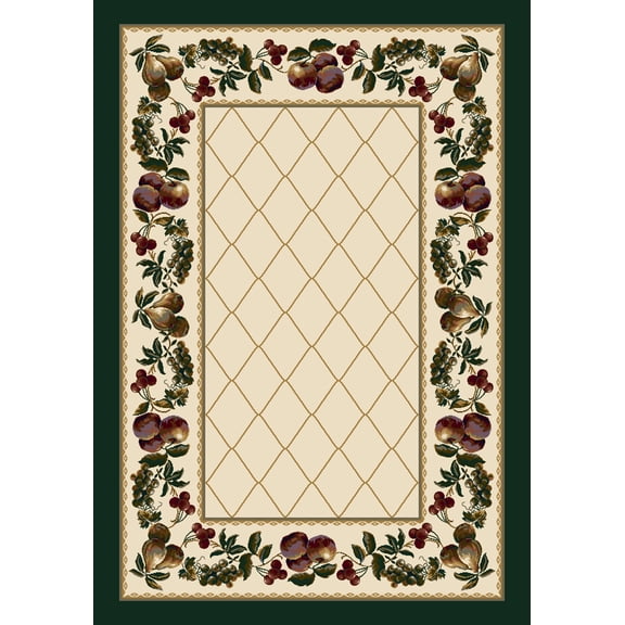 Milliken Signature Area Rug FRUIT MEDLEY OPAL GARNET Fruit Medley Opal Garnet 3' 10" x  5' 4" Oval