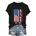 thumbnail image 4 of MEICHEN 250th Anniversary of The States Women's T Shirt Round Neck T Shirt with American Flag Design Cotton Top for July 4 Summer 4th of July Tops, 4 of 5
