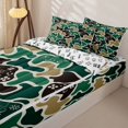 thumbnail image 3 of Homewish Camo Gaming Controller Zipper Queen Comforter Set with Fitted Sheet and 2 Pillowcases,Green Camouflage Print Zipper Bedding Set,Gamepad Reversible,4pcs, 3 of 8
