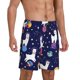 thumbnail image 2 of Balery Lama in Space Pantalones cortos de pijama de punto de algodón para hombre con cinturilla y bolsillos-4X-Large, 2 of 6
