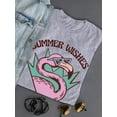 thumbnail image 3 of Summer Wishes Flamingo T-Shirt Women -Smartprints Designs, Female Large, 3 of 4