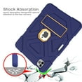 thumbnail image 3 of Dteck Case for iPad Pro 11 4th Gen 2022/ 3rd Gen 2021/ 2nd Gen 2020/ 1st Gen 2018 , Military Grade Shockproof Silicone Kickstand Cover for iPad Air 5 / iPad Air 4, Navy + Yellow, 3 of 6