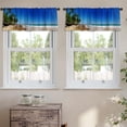 thumbnail image 2 of LALILO Kitchen Curtain Valance Tropical Paradise Rod Pocket Window Curtain 52"x 18" Set of 2, 2 of 7