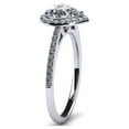 thumbnail image 3 of 1.50 Cts Heart Moissanite Solitaire Halo Engagement Ring for women 18K White Gold Plated Bridal Wedding Ring 925 Sterling Silver Ring for Her, 3 of 6