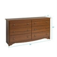 thumbnail image 5 of Prepac Monterey Cherry 6 Drawer Double Dresser, 5 of 5