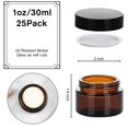 thumbnail image 3 of Tarro de vidrio Hoa King de 30 ml, color ámbar con tapa, paquete de 25 unidades, para cosméticos, 3 of 6