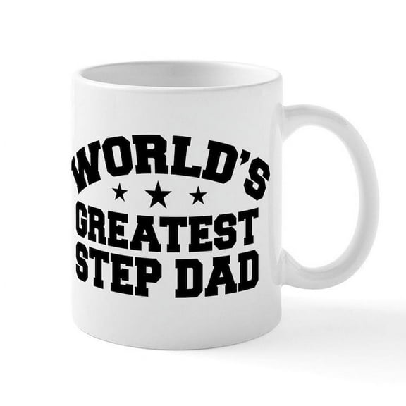 CafePress - World's Greatest Step Dad Mug - 11 oz Ceramic Mug - Novelty Coffee Tea Cup