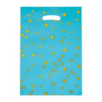 10 Kids Party Bags, Birthday Candy Bags, Party Treat Bags With Star Patterns In 3 Colors (Blue) - For Children's Birthdays, Themed Parties, Candy Giveaways, Small Gift Packaging