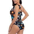 thumbnail image 4 of Goofa Creative Transport Pattern Women's One Piece Swimsuits Tummy Control Bathing Suits Asymmetric One Shoulder Swimwear-Medium, 4 of 6