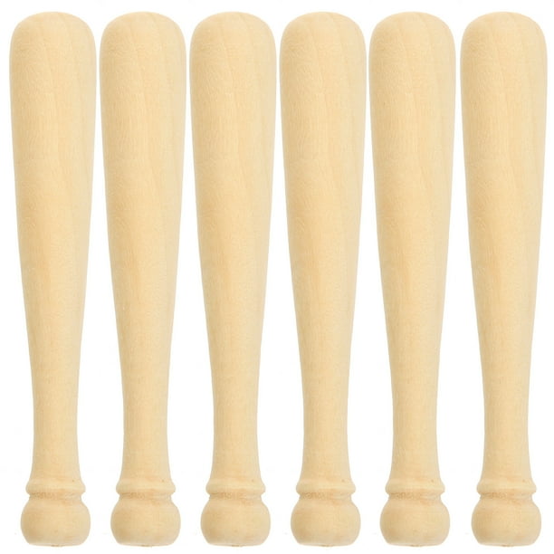 20 bates de béisbol de madera sin terminar para niños, herramientas de pintura de grafiti.