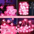 thumbnail image 3 of JMEXSUSS Pink Rose Lights, 16.4ft 30 LED Battery Operated Flower String Lights for Mothers Day Gift, 8 Modes Pink Fairy Lights with Remote for Bedroom Wedding Decorations, 3 of 8