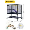 thumbnail image 3 of Huisuilinss Metal Small Animal Cage,Multi-Level Ferret Cage,Large Rolling Chinchilla Cage,Hamster Cage With Ramp,Extra Storage Stand,RemovableTray For Chinchilla,Rabbit,Guinea Pigs,Hedgehog,Gerbil, 3 of 9