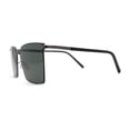 thumbnail image 4 of Mens Slim Metal Rim Modern Slick Rectangular Mogul Sunglasses Gunmetal Green, 4 of 4