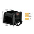 thumbnail image 4 of Dextrus Airline Approved Pet Carrier for Cats&Small Dogs, Collapsible and Breathable Cat Travel Bag Up to 16lbs with 5-Sided Ventilation, Bottom Protection and Washable Liner-17"L x 11"W x 11"H, Black, 4 of 5