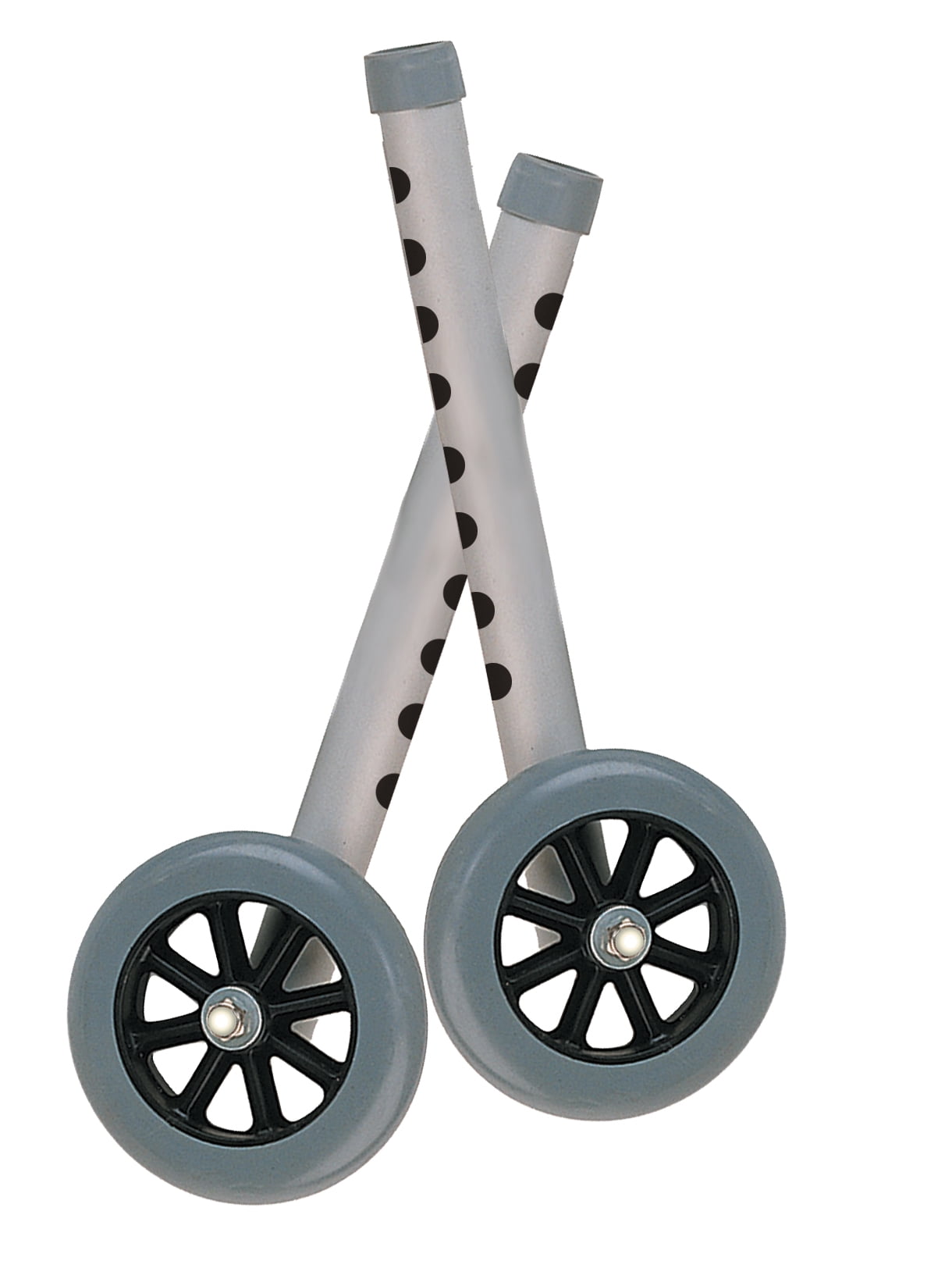 Drive Medical Walker Wheels with Two Sets of Rear Glides, for Use with