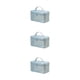 thumbnail image 1 of Ounissouiy Bolsa de cosméticos Almacenamiento de artículos de tocador Gran capacidad Bolsa de multifunción Organizador Bolso Maleta azul claro 3piezas, 1 of 6