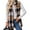 Khaki, variant on jinghuiyue Womens Plaid Vest Button Down Sleeveless Lapel Neck Long Vest Tops Outerwear Casual Flannel Waistcoat Jackets M