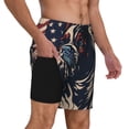 thumbnail image 2 of Naloa Patriotic Bulldog Art Print Men Swim Trunks with Compression Liner ,Board Shorts,Men's Swim Shorts with Drawstring and Elastic Waistband-3X-Large, 2 of 6