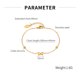 thumbnail image 3 of Pulsera de acero inoxidable con lazo para mujer, chapada en oro, 3 of 4