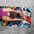 thumbnail image 5 of Graffiti Yoga Towels with Storage Bag, 72.8"x26.8", Suitable for Yoga, Pilates, Fitness, Etc. Gym Towels for Workout, Towel Yoga Blanket, Microfiber Yoga Towel for Men/Women, 5 of 6