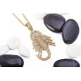 thumbnail image 2 of Sterling Silver Large Scorpion CZ Yellow Gold Pendant with Necklace, 2 of 3