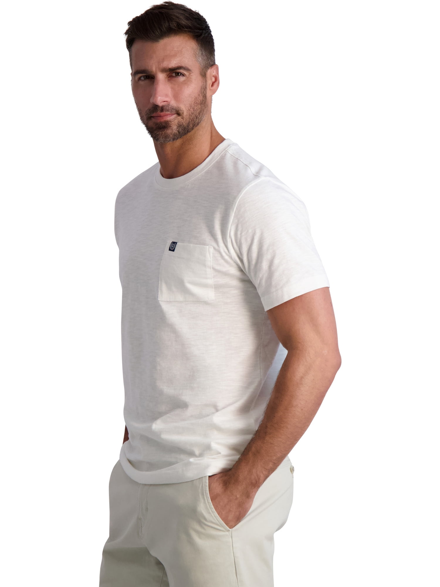 Chaps Men's Short Sleeve Slub Pocket Tee, Sizes XS-4XB