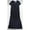 Blue - navy, variant on JS Collections Womens Beaded Cowl Neck Gown Dress, Blue, 14