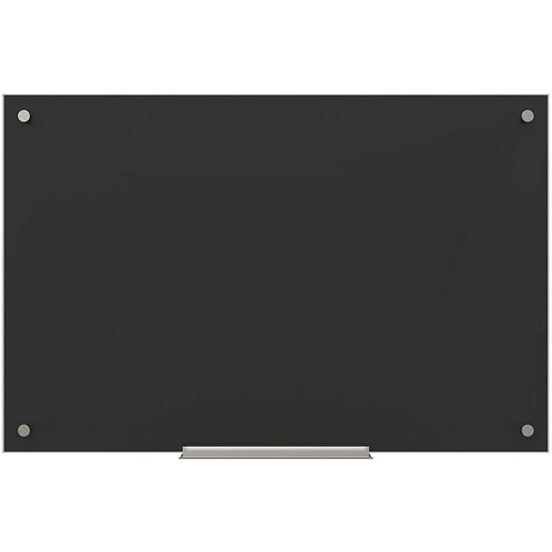 U Brands Glass Dry Erase Board 36 X 24 Whiteboard Black Frameless 170u