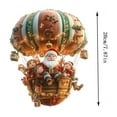 thumbnail image 3 of Christmas Ornament 2D Acrylic Suncatcher, Santa Hot Air Balloon Hanging Decoration for Window Wall Tree, Reflective Gift for Christmas Home Decor(B-7.8in), 3 of 3