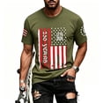 thumbnail image 2 of 4th of July Shirts for Men 2026 Short Sleeve Crewneck Patriotic Shirt America Flag Graphic Tee Shirts, 2 of 5