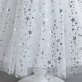 thumbnail image 5 of Kids Girls Sparkle Tulle Princess Dress Vintage Star Sequins Puff Sleeves Wedding Bridesmaid Party Dresses 4-2 Y, 5 of 7