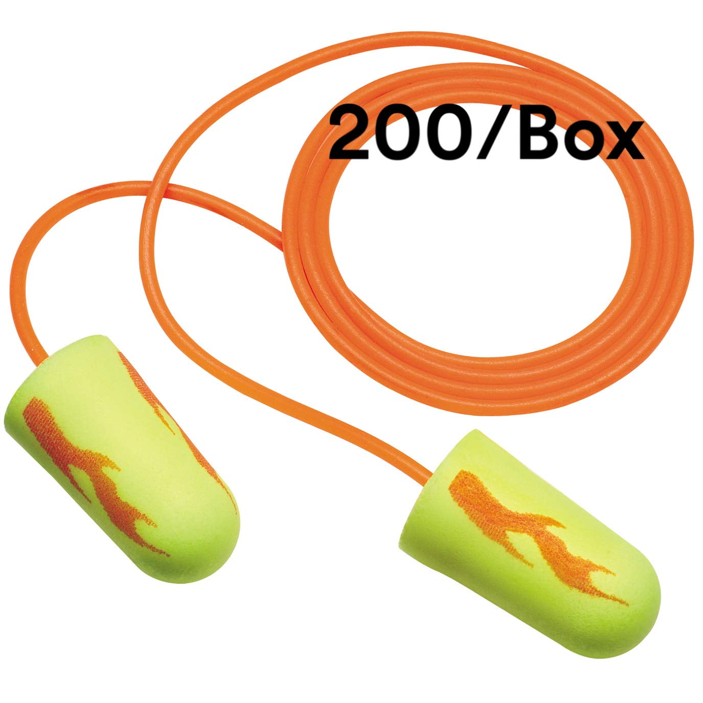 3M 33 dB Disposable Polyurethane Foam Ear Plugs Yellow 200 pair