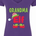 thumbnail image 4 of Inktastic Christmas Grandma Elf Women's V-Neck T-Shirt, 4 of 5